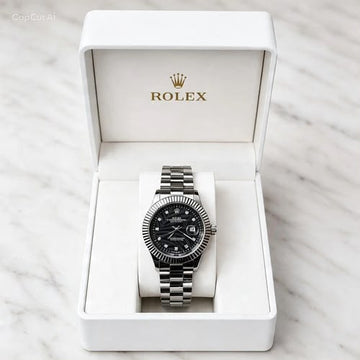 Rolex Datejust | Black Diamond Dial | Stainless Steel Luxury Watch