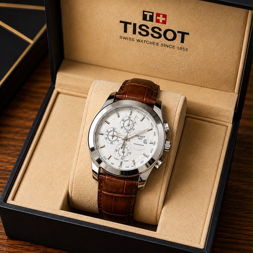 Tissot Chronograph Watch — Timeless Swiss Elegance ⌚✨